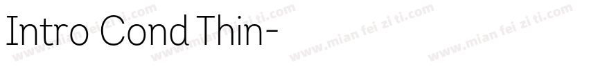 Intro Cond Thin字体转换